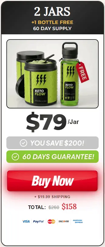 Buy KetoFlow 2 jar starter pack - drinkable BHB keto powder 60 day supply order online