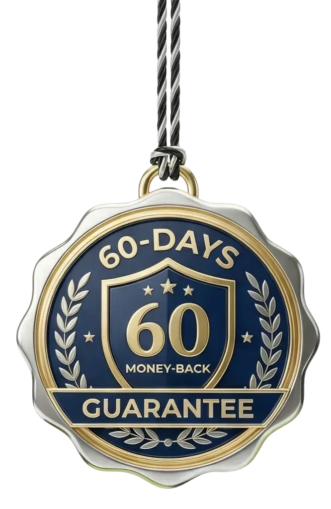 KetoFlow 60-day money back guarantee seal - risk free purchase full refund no questions asked